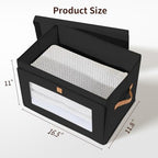 DIMJ Storage Bins with Lids - 8 Pack Large Fabric Closet Organizer with Window & Handles, Collapsible Decorative Storage Boxes for Shelves Under Bed, Books Clothes Blankets Sweaters Organization - Image 6