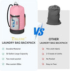 BALEINE 2PK 150L Laundry Bag Backpack, 900D Oxford Fabric Large Travel Laundry Bags with Shoulder Straps and 2 Mesh Pockets for College Dorm, Apartment, Laundromat (Pink, 150L) - Image 6