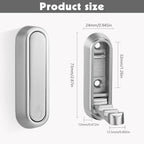Folding Wall Hooks, 2 Pack, Silver, Zinc Alloy, Heavy Duty Coat Hooks - Image 3