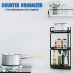 Corner Bathroom Counter Organizer, 3 Tier Bathroom Sink Shelf - Image 6