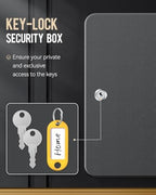 Uniclife 100 Position Key Cabinet with Key Lock Wall Mounted Black Security Storage Box Steel Key Organizer with Colorful Key Tag Labels Stickers and Hooks - Image 5