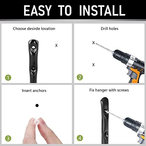 Garage Storage Hooks, 10 Pack Heavy Duty Ladder Hooks, 6.7Inch/17cm Wall Mount Tool Hanger for Garden Hose, Folding Chair and Bike - Image 6