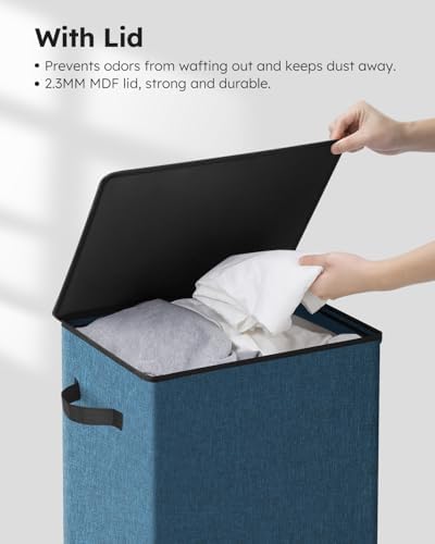 SOLEDI 90L Laundry Hamper with Lid, Large Collapsible Laundry Basket - Image 5