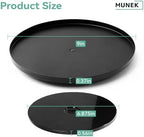 MUNEK 9" Lazy Susan Organizer,Metal Rotating Spice Rack Organization,Lazy Susan for Table Top,Pantry, Bathroom, Vanity, Black - Image 3