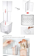 Lae Nuvole 2Pcs Storage Organizer Bins, Wall Shower Toothbrush Caddy, Clear - Image 4