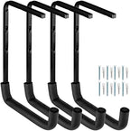 Heavy Duty Garage Storage Hooks, Overhead Garage Storage Rack, 4 Pack Wall Mounted Ladder Hook, Utility Ceiling Hangers & Organizer for Wood,Tools, Bicycle (10 x 14 Inch) by Locawaya