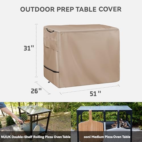 Pizza Oven Table Cover for Pizza Oven Cart Table Khaki - Image 2