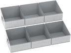DIMJ Closet Storage Bins - Fabric Storage Baskets for Shelves, Collapsible Closet Organizers and Storage with Handles, Trapezoid Shelf Organization Storage Cubes for Purse, Toys, Books, Towel, Socks by DiMJ