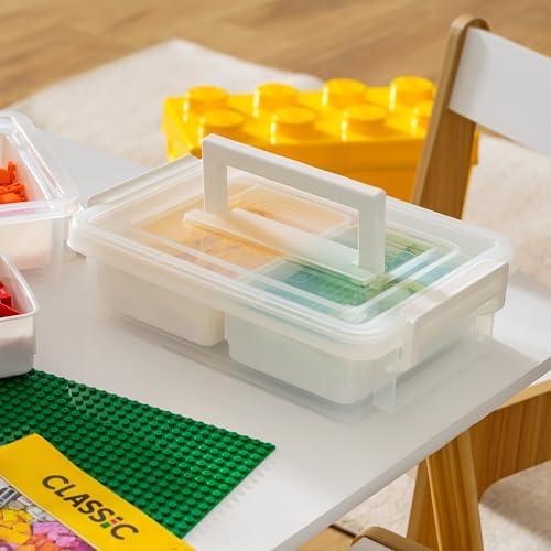 IRIS USA Storage Bins with Lids |Made in USA| 1 Qt - (2-Pack) - White - Image 5