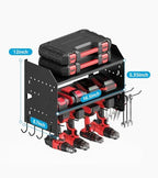 CCCEI Pack of 2 Modular Power Tools Organizer, Drills and Battery Storage Wall Mount, Garage Shop Organization, Anniversary, Birthday, Gifts for Men, Father, Black. - Image 7