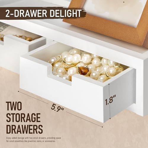 Rebee Vision Key Holder Wall Mount with Drawers for Apartment, Modern White - Image 4