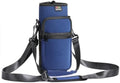 Nuovoware Water Bottle Carrier Bag, 40oz Neoprene Bottle Pouch Holder with Adjustable Shoulder and Hand Strap, 2 Pocket Sling Sleeve for Hiking Travelling Camping Jogging Cycling, Indigo Dark by NUOVOWARE