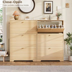 Nicetree Shoe Storage Cabinet, Slim Shoe Cabinet, Hidden Shoe Rack Cabinet, Shoe Storage Cabinet for Entryway, Hallway, Foyer, Natural Oak - Image 3