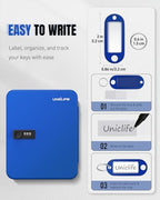 Uniclife 48 Keys Lock Box for Keys with Code, Wall Mount Key Lock Box with Code, Lockbox for Keys, Key Lockbox with Tags, Key Cabinet, Key Storage Box for Home Office & Company, Blue - Image 5