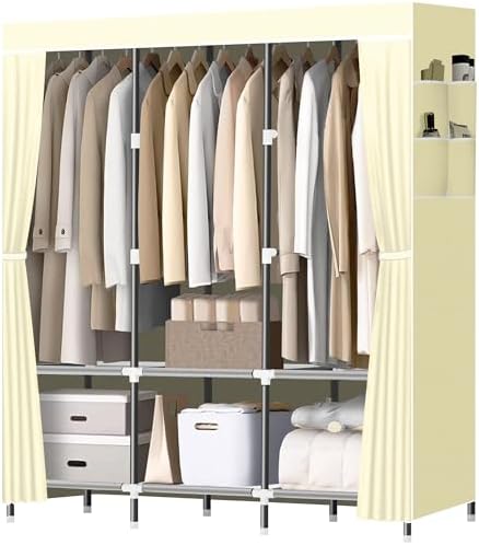 LOKEME Wardrobe Closet,Steel Pipe Diameter 19mm,Portable Closet for Bedroom by LOKEME-USDirect