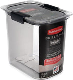 Rubbermaid Brilliance 12-Cup Airtight Food Storage Container, Perfect for Pantry Staples, Clear/Grey by Unknown