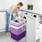 StorageRight Laundry Basket Hamper, 125L Collapsible Clothes Storage, Purple - Image 6