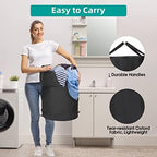 BATTOO 106L Collapsible Laundry Baskets - Foldable Pop Up Hampers for Laundry - Upgrade Oxford Laundry Hamper with Reinforced Handles for Bedroom, Bathroom, Kids Room, Dorm, Travel, Storage Organizer - Image 5