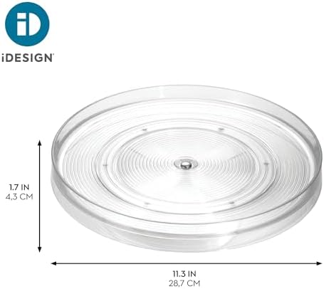 iDesign 11-Inch Round Lazy Susan Organizer, Set of 2, Clear - Image 3