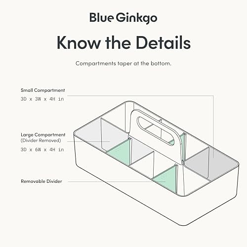 BLUE GINKGO Stackable Organizer Caddy, Long, Yellow, Made in Korea - Image 4
