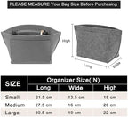 LOUKAYCCI Felt Purse Organizer Insert for Longchamp Le Pliage L Handbag Insert (Large,Gary) - Image 2