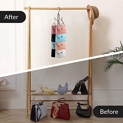 ZEDODIER Purse Hanger, Purse Organizer for Closet, Holds 8 Bags - Image 3