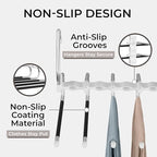 MORALVE Pants Hangers Space Saving - 2 Pack - Non-Slip Multi-Layer Space Saving Hangers - Multifunctional Clothing Rack for Closet Storage - Ideal for Jeans, Trousers, Skirts, Scarves & Slacks (White) - Image 5