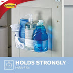 Command Large Caddy, Holds up to 4 lb, 8.6" x 3.1" x 3", 1 Caddy with 4 Strips, Damage-Free Organization Wall Mount to Cabinet, Kitchen, Pantry, Closet, or Under Sink - Image 3