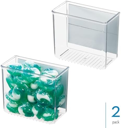 iDesign Magnetic Small Clear Plastic Organizer Bins, 2-Pack - Image 2