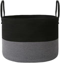 JMvicyroam 65L Extra Large Machine Washable Cotton Rope Blanket Basket by JMvicyroam