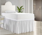 Dorm Bed Skirt, Twin XL, 46" Drop, White by PeaceSleepBedding