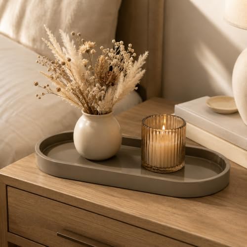12" Bathroom Counter Tray,Vanity Tray,Decorative Tray,Perfume Tray,Jewelry Tray, Coffee Table Tray,Soap Tray, Thickened Small Tray for Makeup,Perfume,Candles,Keys,Trinkets,Coffee,1 Pack - Image 2
