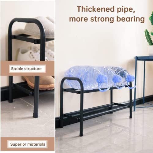 Gonfoam Expandable 2-Tier Shoe Rack for Closet and Entryway, Black - Image 5