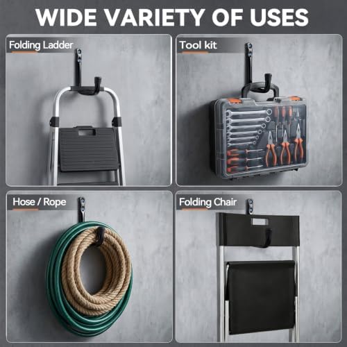 Garage Storage Hooks, Wall Mount Heavy Duty J Utility Hangers - Image 3