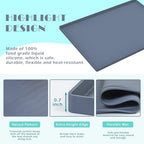 URMONA Waterproof Silicone Under Sink Mat 34'' x 22'' Shelf Liner for Kitchen and Bathroom, Cabinet and Counter Protector, Storage and Organizers, Litter Mat, Pet Cat Puppy Essentials(Brown) - Image 3