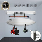 6 Pack 9-Inch Wall Mount Garage Storage Hooks for Ladder & Tools - Image 3