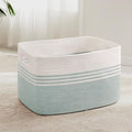 72L Large Woven Laundry Basket Hamper with Handles, Green by SunNewt
