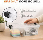 Superio 1.27 Quart Clear Plastic Storage Containers with Lids, Stackable Organizer Bins, BPA-Free Storage Boxes for Home, Office, Dorm & Classroom, 6 Pack - Image 6