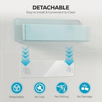 Nieifi Adhesive Shower Shelves, Blue, 5 Pieces - Image 5