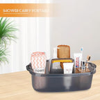 Large Cleaning Supplies Caddy Portable Shower Caddy Basket Clear Grey - Image 3