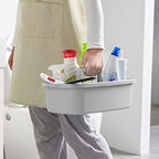Large Cleaning Supplies Caddy Portable Shower Caddy Basket Light Grey - Image 2