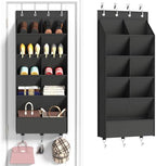 5 Tier Over the Door Shoe Organizer with 3 Bottom Hooks, Beige by SIXDOVE