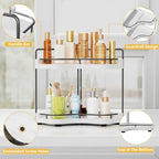 2-Tier Corner Bathroom Counter Organizer, Larger Size - Image 4