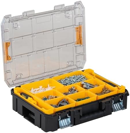 DEWALT TSTAK Tool Organizer,Small Parts and Screw Organizer Tool Box with Removable Compartments,(DWST17805),(Pack of 4) - Image 4