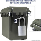 Sheffield Ammo Box Made in USA, Stackable Lockable Ammo Storage Box, Green - Image 5