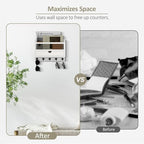Nekon Key and Mail Holder for Wall, Key Organizer with Drawer, White - Image 3