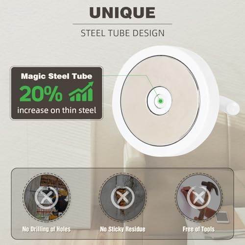 Neosmuk Magnetic Hooks Steel Tube Design for Cruise,100lb+ White,10 Pack - Image 3