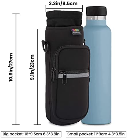 Nuovoware Water Bottle Carrier Bag, 25oz/32oz, Black - Image 3