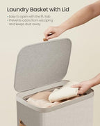 SONGMICS Laundry Basket, 100L Laundry Hamper with Lid, 1 Removable Bag - Image 3