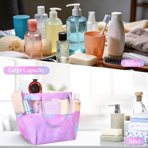 Mesh Shower Caddy Portable - 9 Pockets, Shower Bag for Dorm Room Camping - Image 3